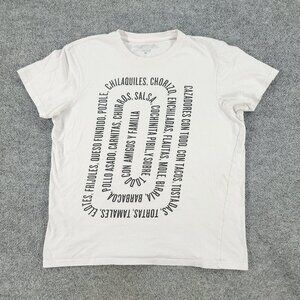 Los Cazadores Shirt Men Large White Tequila Logo Graphic Tee Short Sleeve Adult